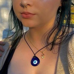 handcrafted evil eye necklace